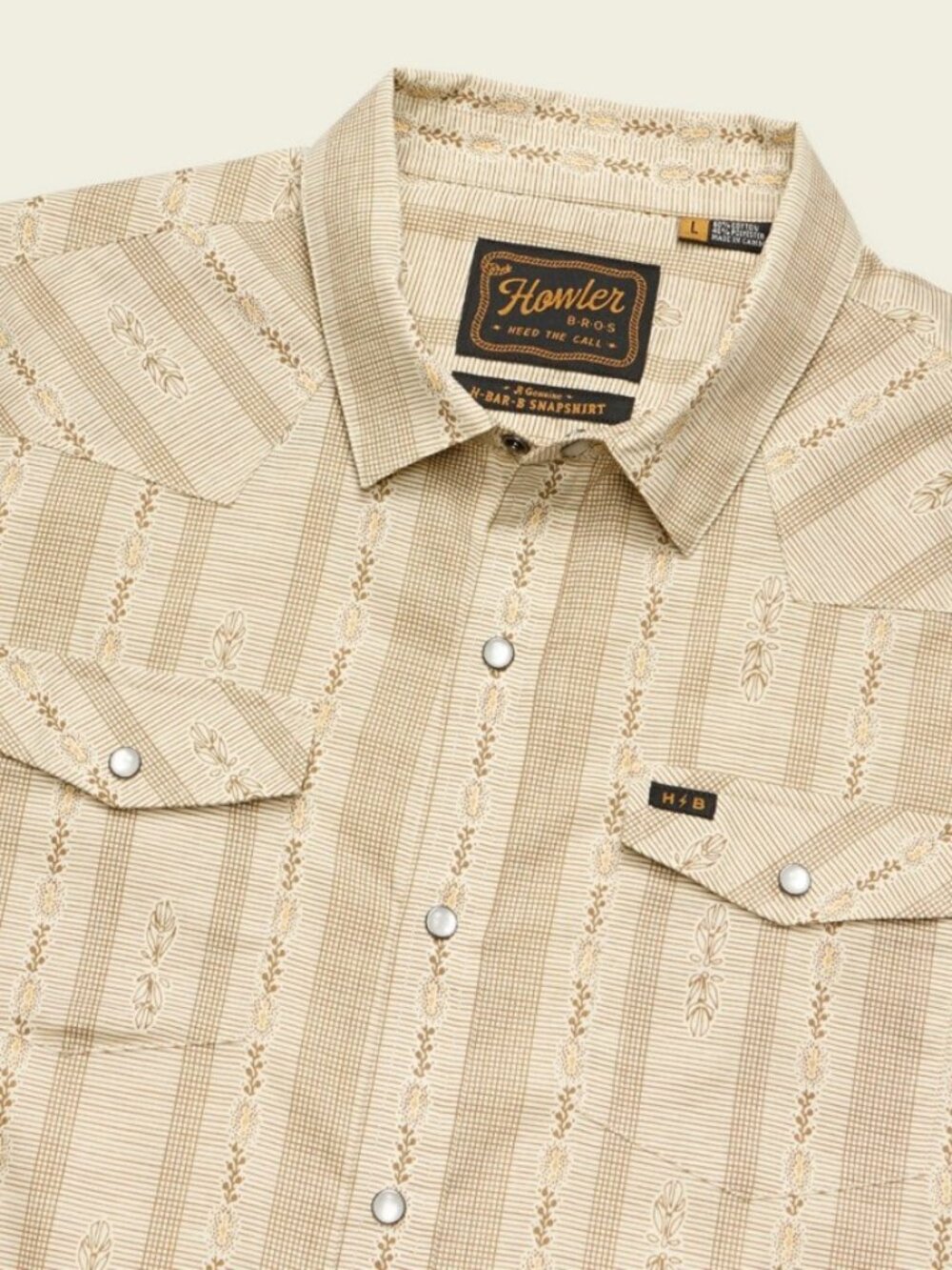 NWTs Howler Bros H Bar B Snapshirt - Prairie Garland : Dust (L)